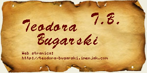 Teodora Bugarski vizit kartica